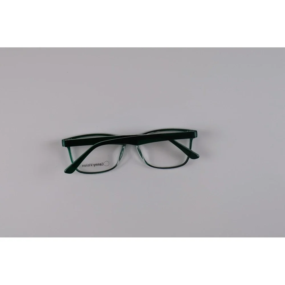 Canny Vision Womens Eyeglasses Margo Green Solid 54-15-140 NWT